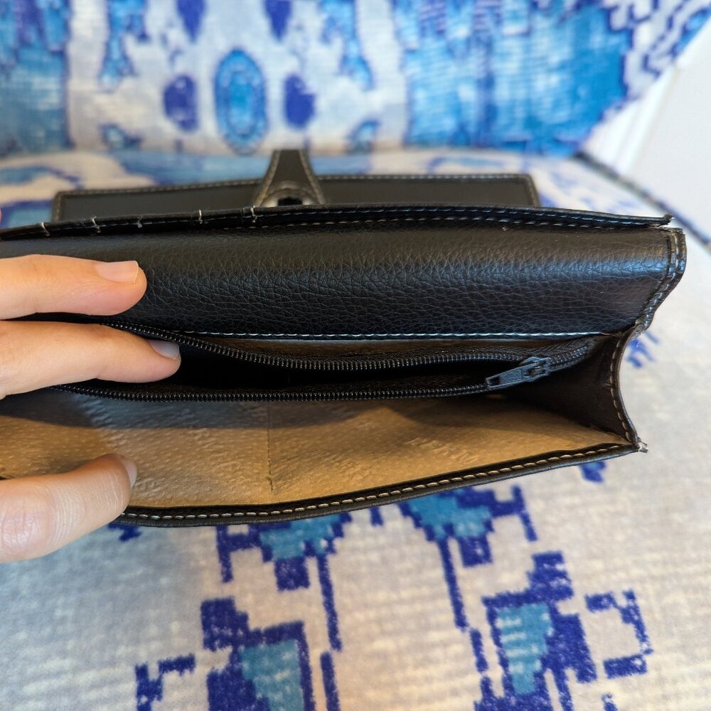 Vintage Hermes black trifold wallet - Picture 3 of 4